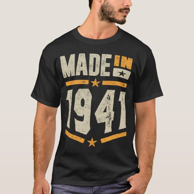 Made In 1941 Birthday Gift T-Shirt (Front)