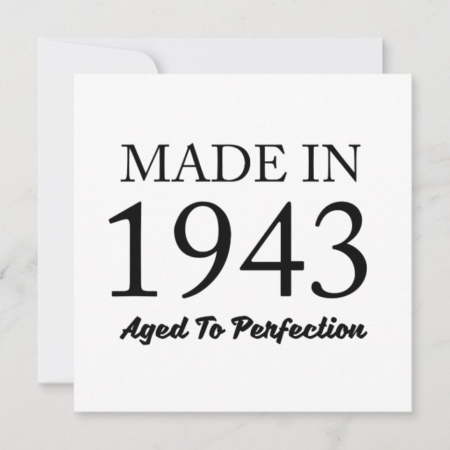 Made In 1943 Card (Front)