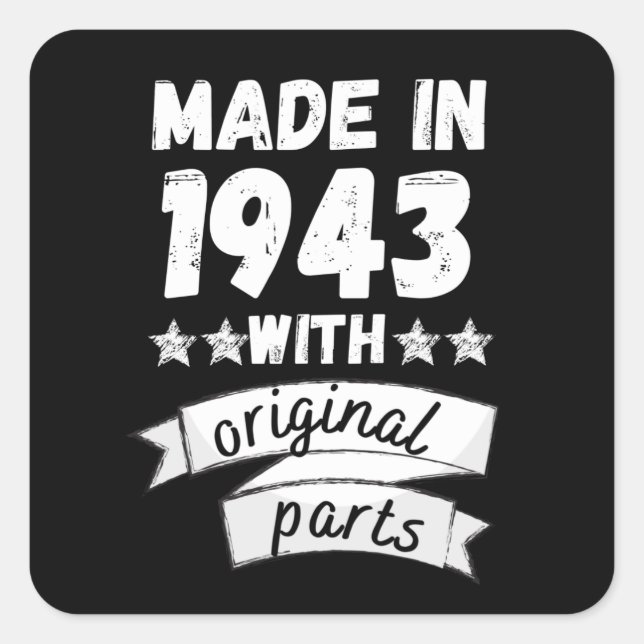 made in 1943 with original parts, square sticker (Front)