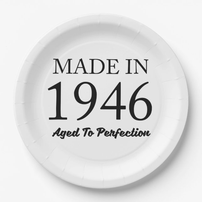 Made In 1946 Paper Plates (Front)