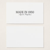 Made in 1950 (Front & Back)