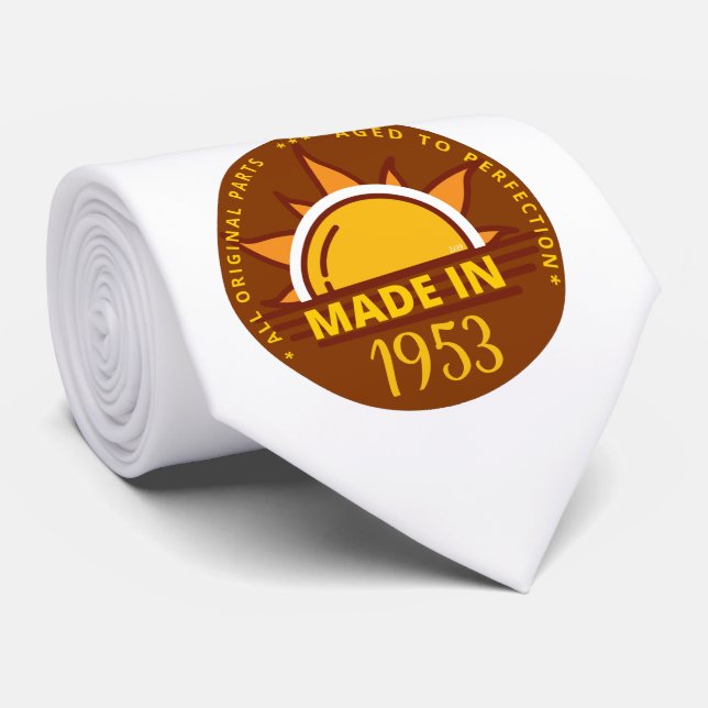MADE IN 1953 funny birthday gift                   Neck Tie (Rolled)