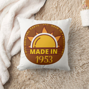 MADE IN 1953 funny birthday gift                   Throw Pillow
