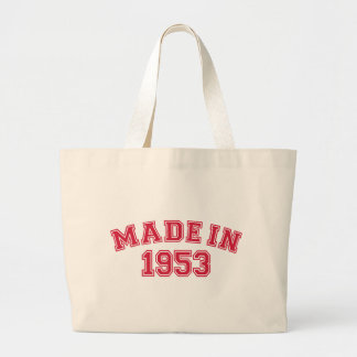Made in 1953 large tote bag