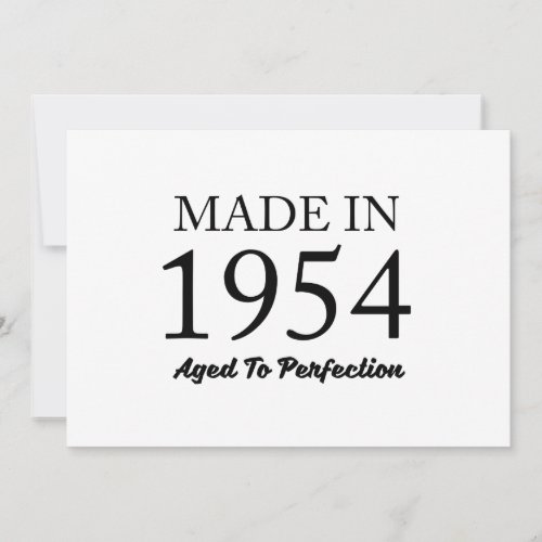 Made In 1954 Card