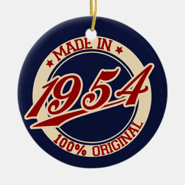 Made In 1954 Ceramic Ornament (Front)