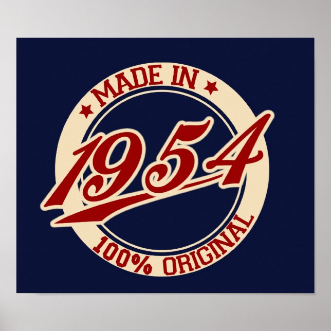 Made In 1954 Poster (Front)