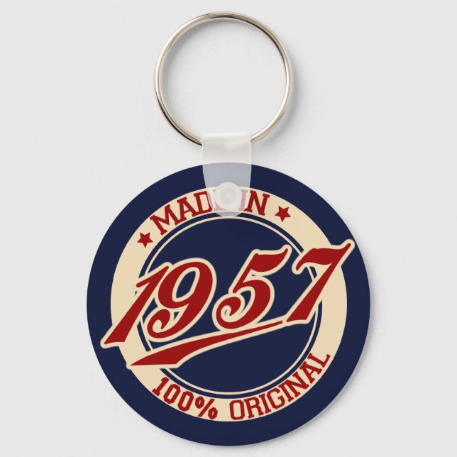 Made In 1957 Keychain (Front)