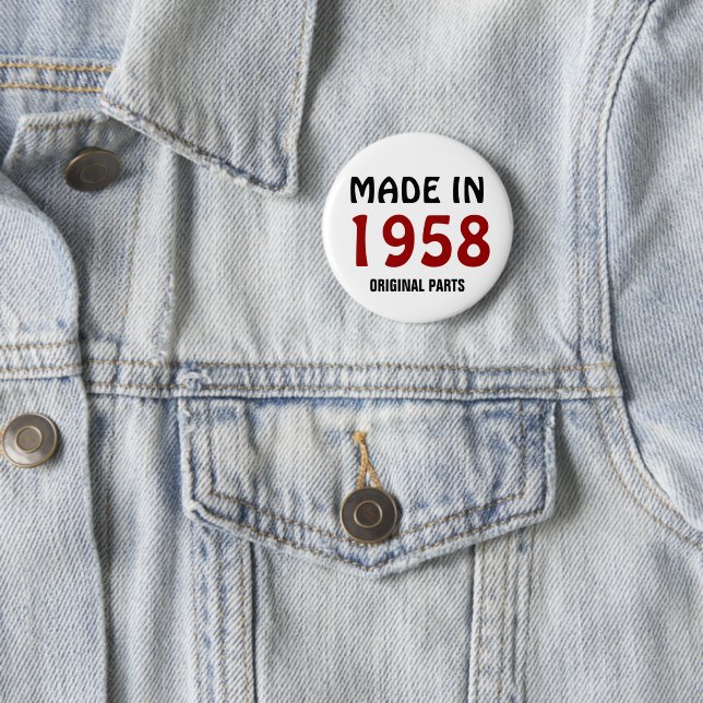 Made in 1958, Original Parts, Button (In Situ)