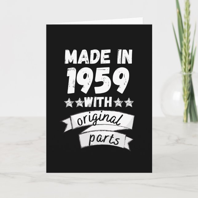 made in 1959 with original parts, card (Front)