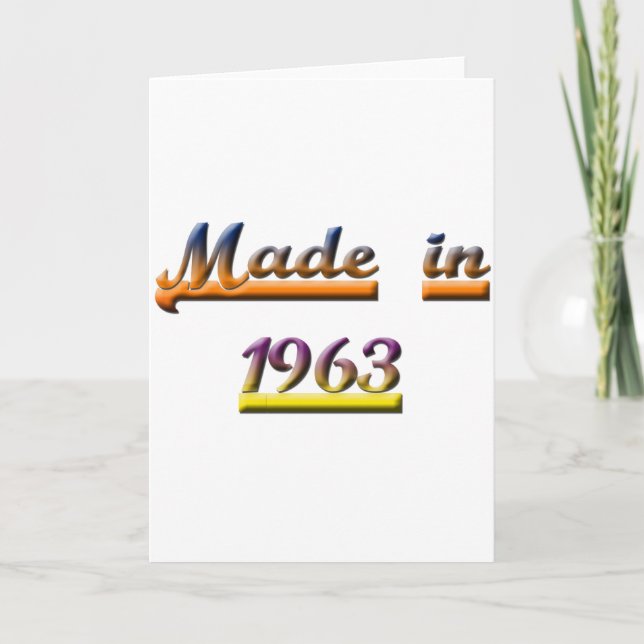 MADE IN 1963 CARD (Front)
