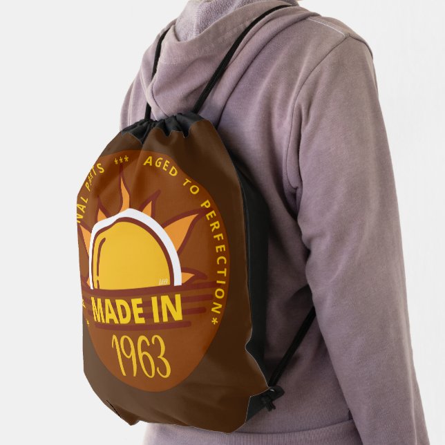 MADE IN 1963 funny birthday gift                   Drawstring Bag (Insitu)