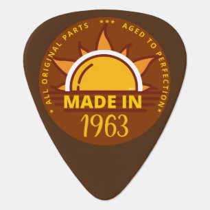 MADE IN 1963 funny birthday gift                   Guitar Pick