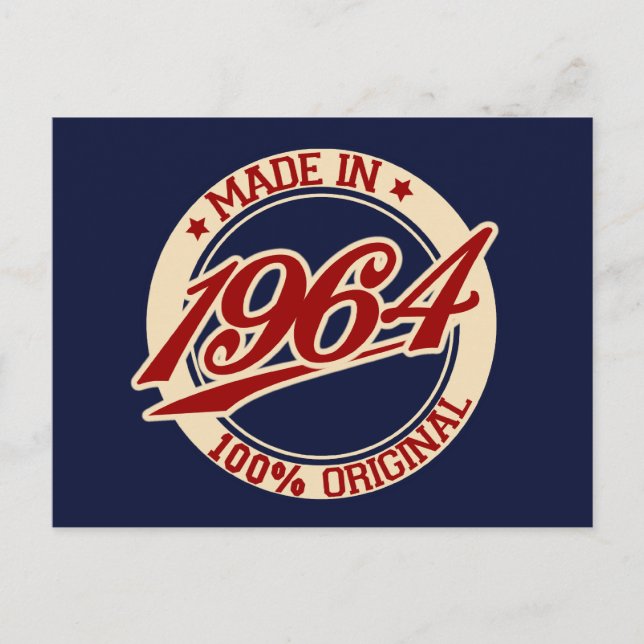 Made In 1964 Postcard (Front)