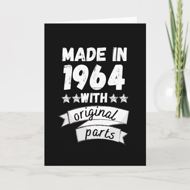 made in 1964 with original parts, card (Front)