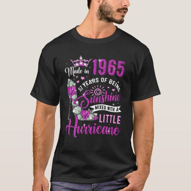 Made In 1965 57 Year Old Gifts Womens Sunshine 57T T-Shirt (Front)