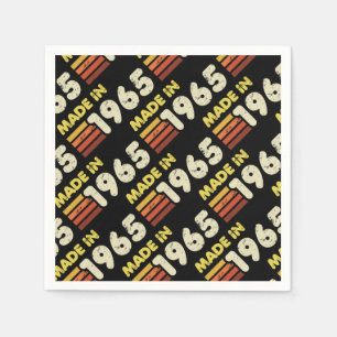 Made In 1965 60th Birthday Napkins