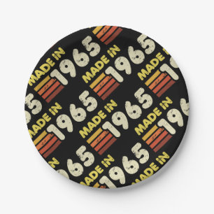 Made In 1965 60th Birthday Paper Plates