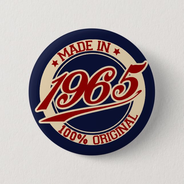Made In 1965 Pinback Button (Front)