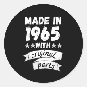 made in 1965 with original parts, classic round sticker