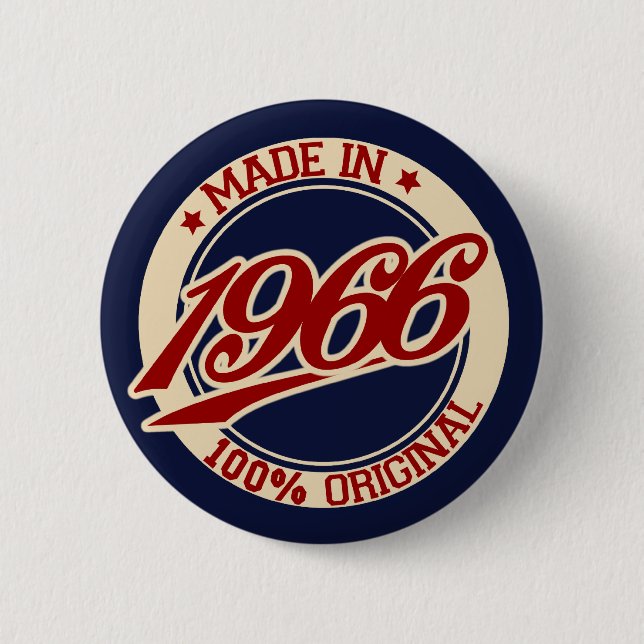 Made In 1966 Pinback Button (Front)