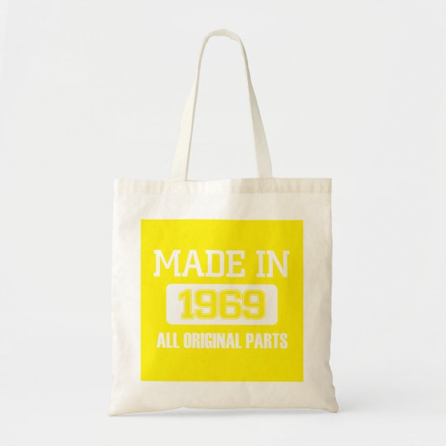 Made In 1969 All Original Parts Tote Bag (Front)