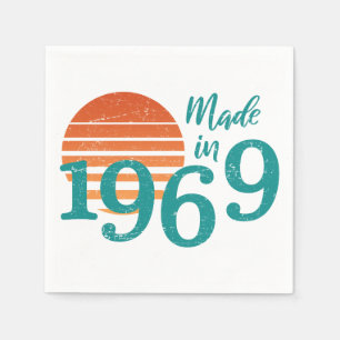 Made In 1969 Vintage Napkins
