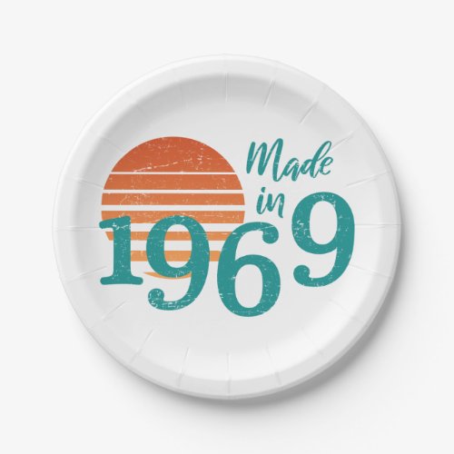 Made In 1969 Vintage Paper Plates