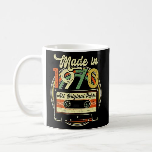 Made In 1970 52nd Birthday  Cassette Tape Vintage  Coffee Mug