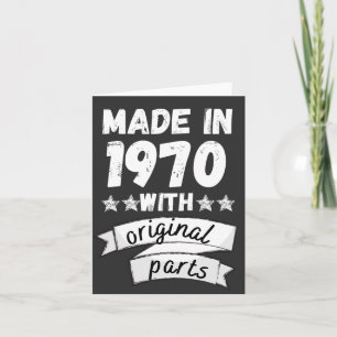 made in 1970 with original parts, note card