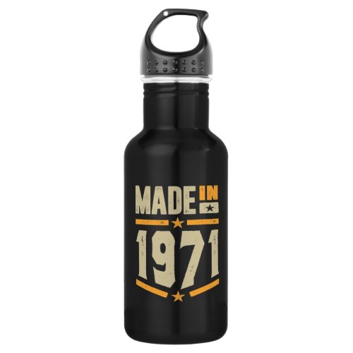 Made In 1971 Birthday Gift Stainless Steel Water Bottle