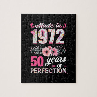 Made In 1972 50 Years Of Perfection 50th Bday Gift Jigsaw Puzzle