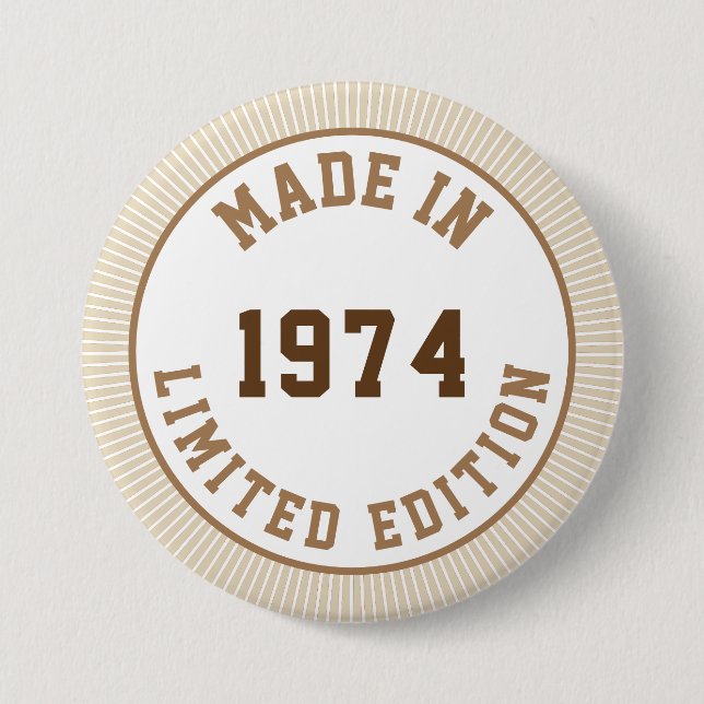 Made in 1974 button (Front)