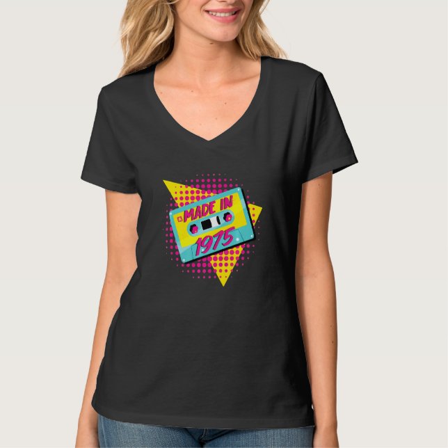 Made In 1975 47th Birthday 80s 90s 1990s 1980s Nos T-Shirt (Front)