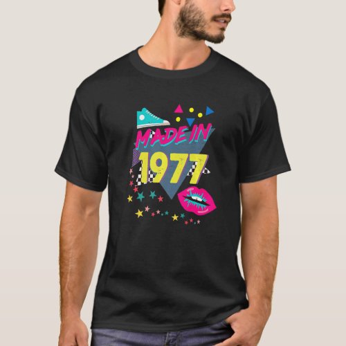 Made In 1977 45th Birthday 80s 90s 1990s 1980s Nos T_Shirt