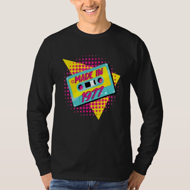 Made In 1977 45th Birthday 80s 90s 1990s 1980s Nos T-Shirt (Front)