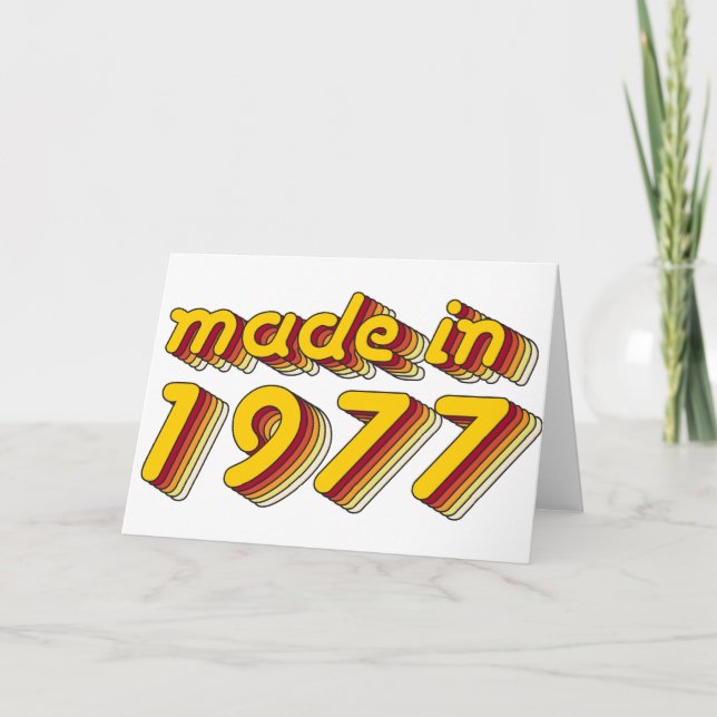 Made in 1977 (Yellow&Red) Card (Front)