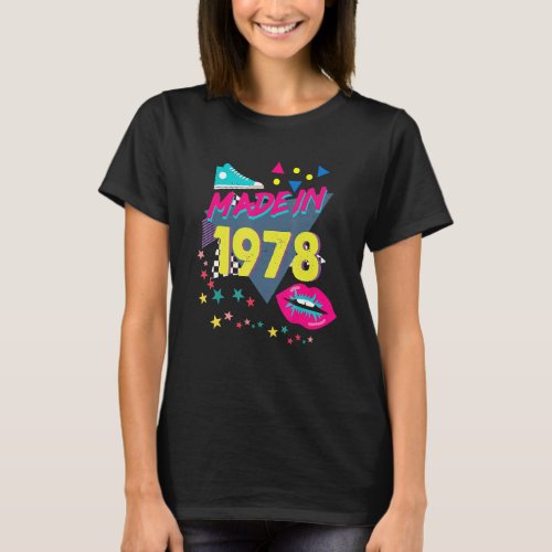 Made In 1978 44th Birthday 80s 90s 1990s 1980s Nos T_Shirt