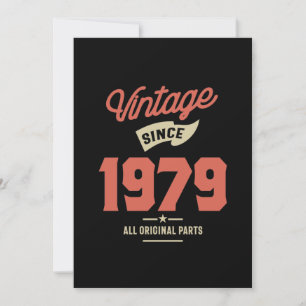 Made In 1979 Birthday Gift Invitation