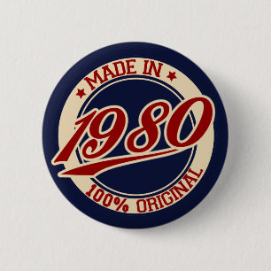 Made In 1980 Pinback Button