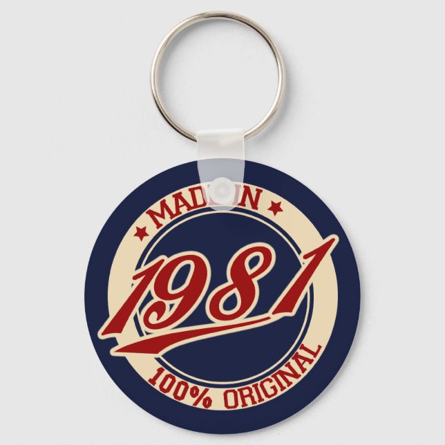 Made In 1981 Keychain (Front)