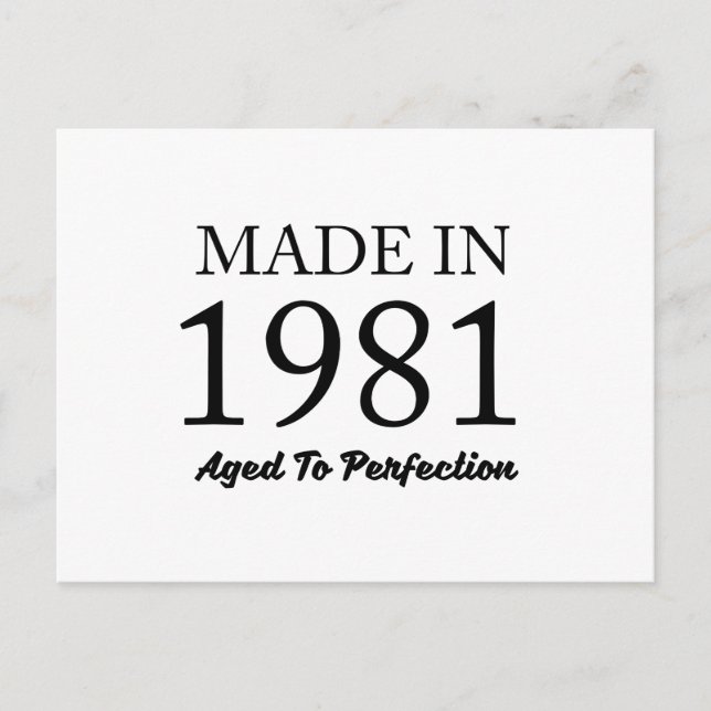 Made In 1981 Postcard (Front)