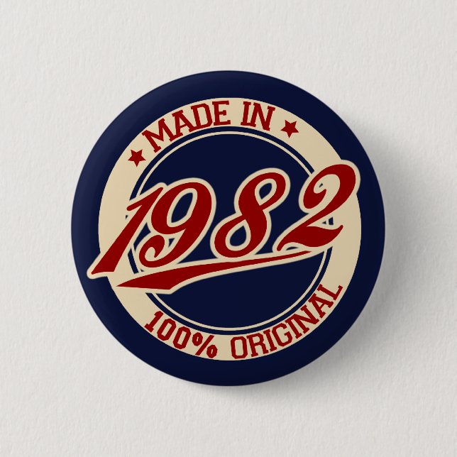 Made In 1982 Button (Front)