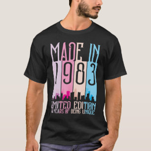 Made In 1983  40 Years Being Unique Birthday T-Shirt