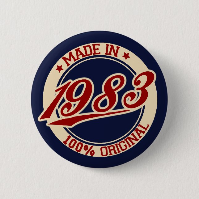 Made In 1983 Button (Front)