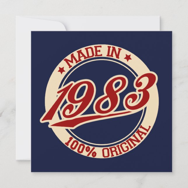Made In 1983 Card (Front)