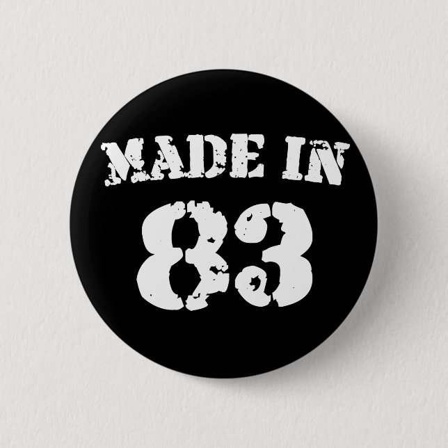 Made In 1983 Pinback Button (Front)