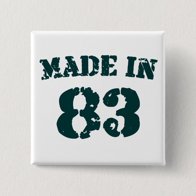 Made In 1983 Pinback Button (Front)