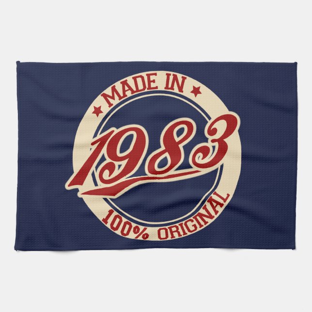 Made In 1983 Towel (Horizontal)