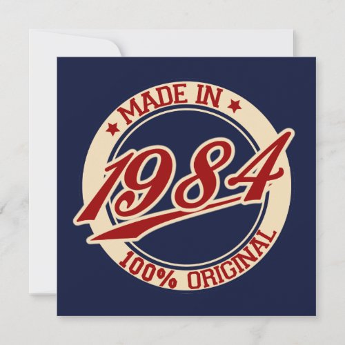 Made In 1984 Card
